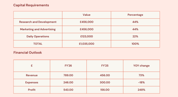 Example of an cash forecast&nbsp;in a business plan for a Birmingham restaurant called 'The Plew'